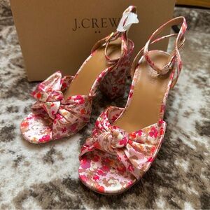 J. Crew Pink Floral Sandals